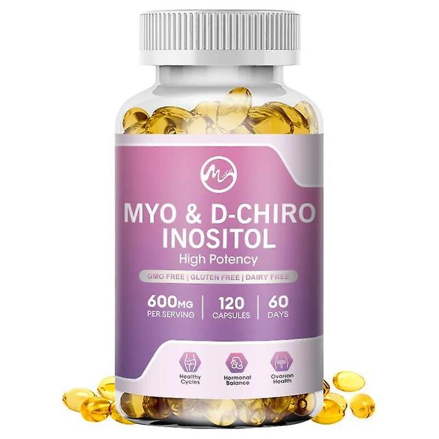 Inositol & D-Chiro Inositol Blend Capsules Healthy Body Function Support for Women Vitamin B8 Gel Cap NON-GMO HomocysteineTIB TIB . 60 PCS on Productcaster.