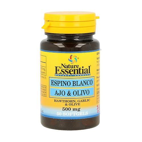 Nature Essential White Hawthorn with Garlic and Olive 50 softgels of 500mg on Productcaster.