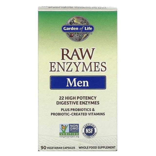 Garden of Life, RAW Enzymes, Men, 90 Vegetarian Capsules on Productcaster.