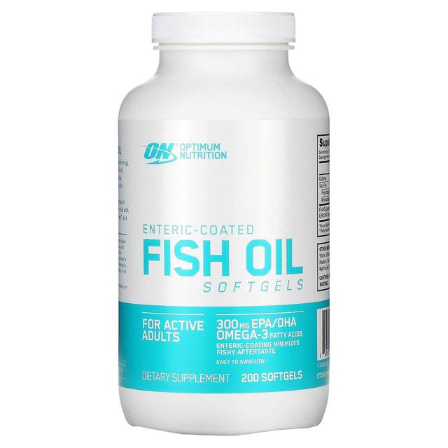 Optimum Nutrition, Enteric-Coated Fish Oil, 200 Softgels on Productcaster.