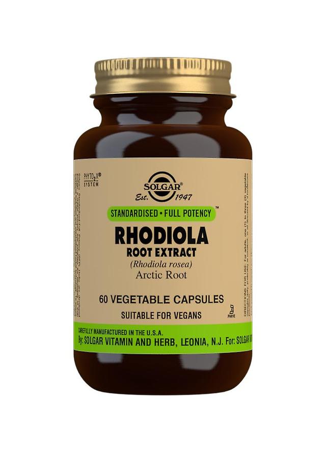 Solgar rhodiola juuriuute 60-luku on Productcaster.