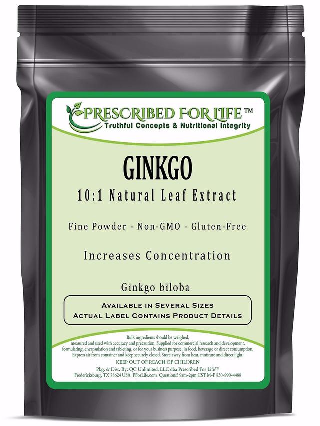 Prescribed For Life Ginkgo-10:1 Extracto de hoja natural en polvo (Ginkgo biloba) 2 kg (4.4 lb) on Productcaster.