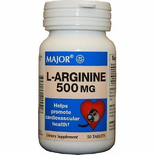 Major Pharmaceuticals Nahrungsergänzungsmittel Major L-Arginin 500 mg Stärke Tablette 50 pro Flasche, Anzahl von 1 (Packung mit 1) on Productcaster.