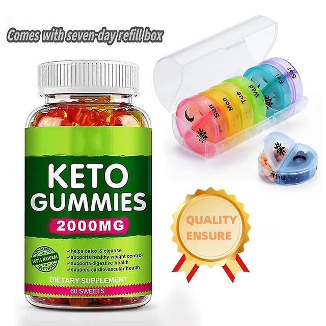 60 Ct Gummy Ketone Ketone Weight Loss Fat Burning Dietary Supplement For Men And Women Comes With 7-day Supplement Box 1PC on Productcaster.