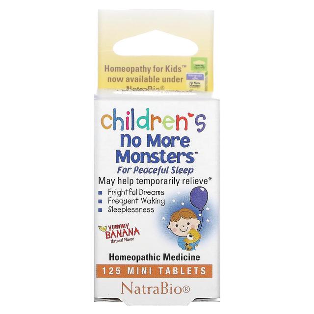 NatraBio, Children's No More Monsters, Lekkere Banaan, 125 Mini Tabletten on Productcaster.