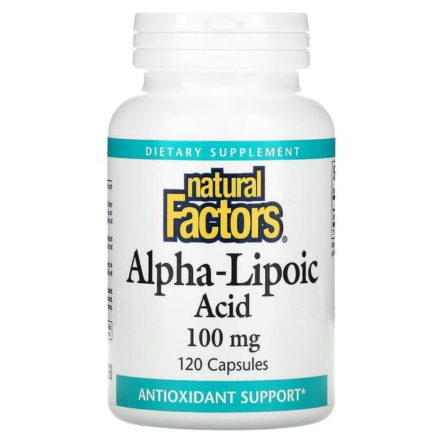 Natural Factors Naturliga faktorer, alfa-liponsyra, 100 mg, 120 kapslar on Productcaster.