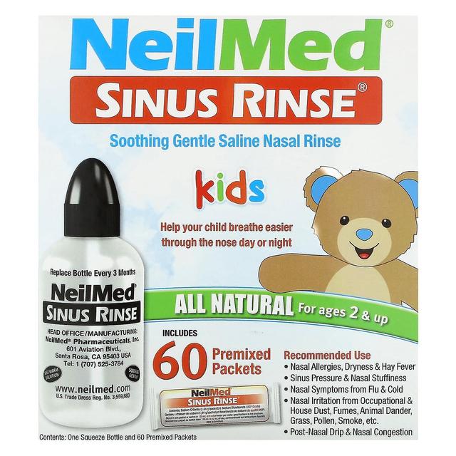 NeilMed, Kids, Sinus Rinse, Ages 2+, 60 Premixed Packets on Productcaster.