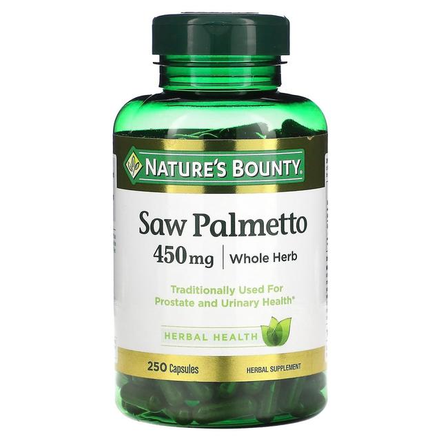 Natures Bounty Nature's Bounty, Saw Palmetto, 450 mg, 250 Capsule on Productcaster.