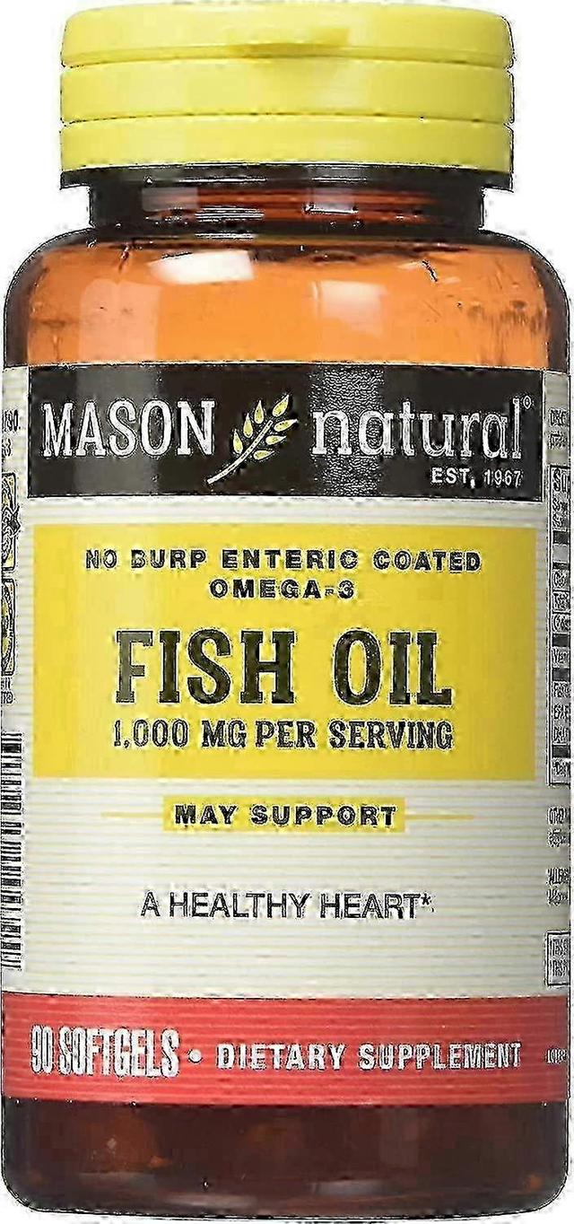 Mason Natural Mason, huile de poisson oméga-3, 1000 mg, aucune burp !, gélules, ea 90 on Productcaster.