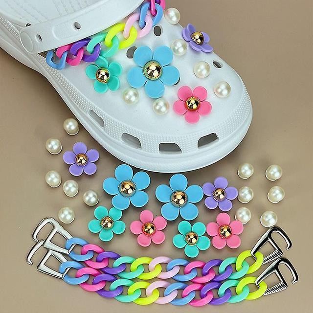 Dewenwils Dww-22 Pices Accessoires De Sabot De Fleurs Colores Accessoires De Sabot Chaussures Boucles De Fleurs on Productcaster.