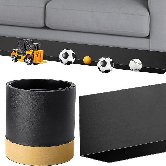 Toy Blockers For Under Sofa,under Couch Blocker, Couch Ga-p Blocker,under Couch Blocker Sofa Blocker Easy To Install For Hard Floors (9.8 Ft) Black on Productcaster.