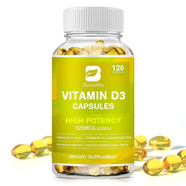 Bw Vitamin D3 Capsules Helps Bones, Teeth, Heart And Nerves, Immune System Function Supplement For Women & Men Tib 120 pcs on Productcaster.