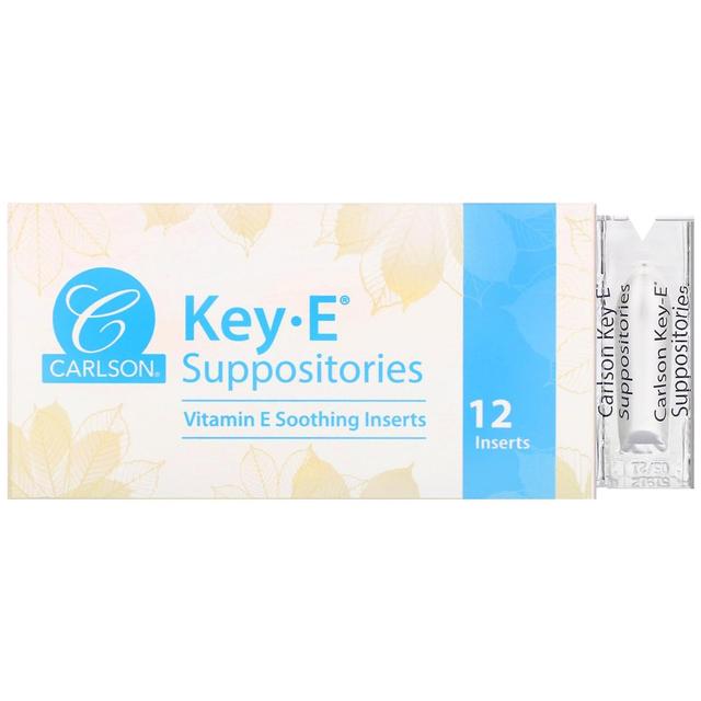 Carlson Labs, Key-E suppositorier, 12 indsatser on Productcaster.