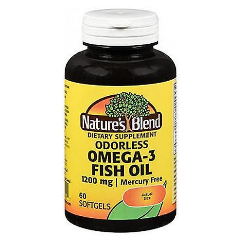 Nature's Blend Odorless Omega-3 Fish Oil, 1200 mg, 60 Caps (Pack of 1) on Productcaster.