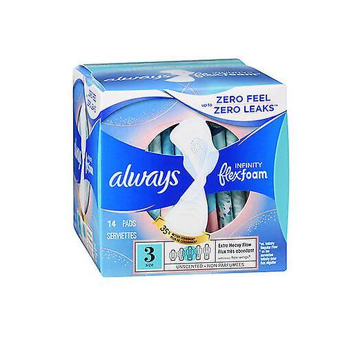 Always Discreet Always Infinity Pads With Flexfoam Size 3 Extra Heavy Flow, 14 Each (Pack of 1) on Productcaster.