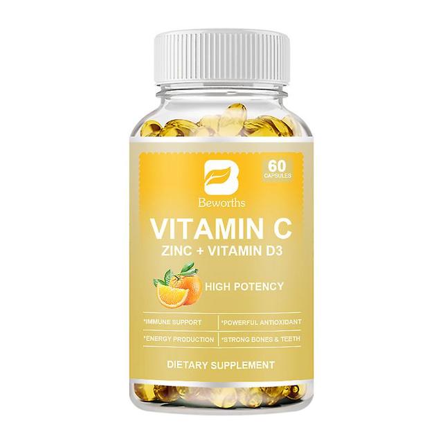 Tib Vitamin C Plus Zinc & Vitamin D3 Strong Antioxidant Collagen Booster For Immune System And Skin Health Supplements 60 pcs on Productcaster.