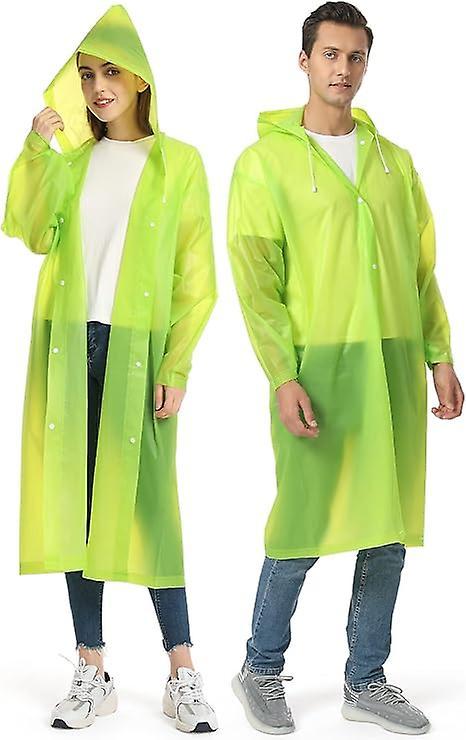 Paquet de 2 impermables pour adultes rutilisables, ponchos de pluie EVA, manteau de pluie lger, quipement de pluie impermable pour hommes et femmes on Productcaster.