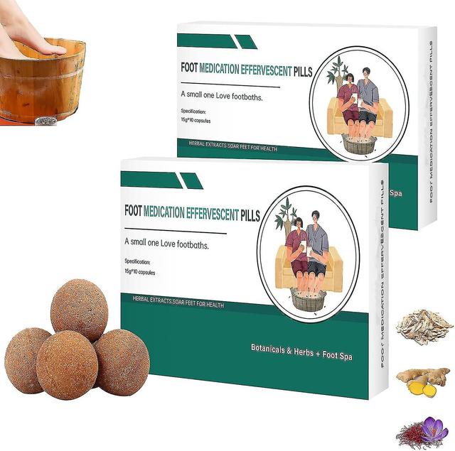 Fodmedicin brusende piller, æterisk olie fodbad brusende tabletter, naturlægemidler krop detox fod blød, fodbad blødgøre slappe massage-y 20pcs on Productcaster.