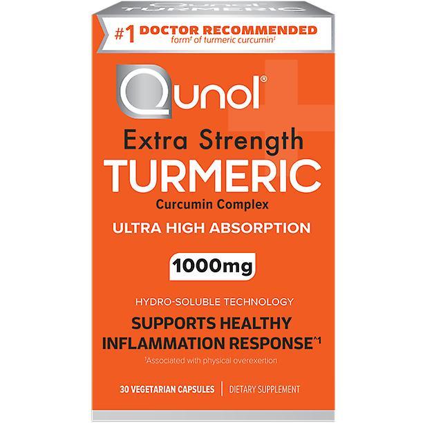 Kurkuma curcumine capsules, qunol met ultra hoge absorptie 1000mg, gewrichtsondersteuning, voedingssupplement, extra sterkte, 30 count capsules on Productcaster.