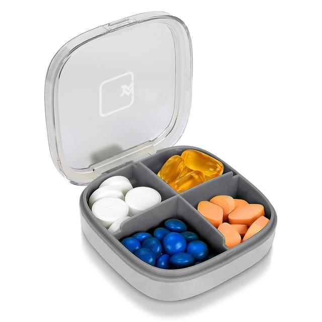 Pil Organizer Kleine Pillendoos, Waterdichte Pil Case voor Vitamine, Levertraan, Supplement (wit) on Productcaster.