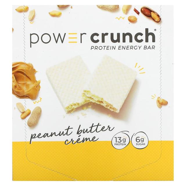 BNRG, Power Crunch Protein Energy Bar, jordnötssmör Creme, 12 barer, 1.4 oz (40 g) vardera on Productcaster.