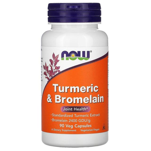 NOW Foods, Turmeric & Bromelain, 90 Veg Capsules on Productcaster.