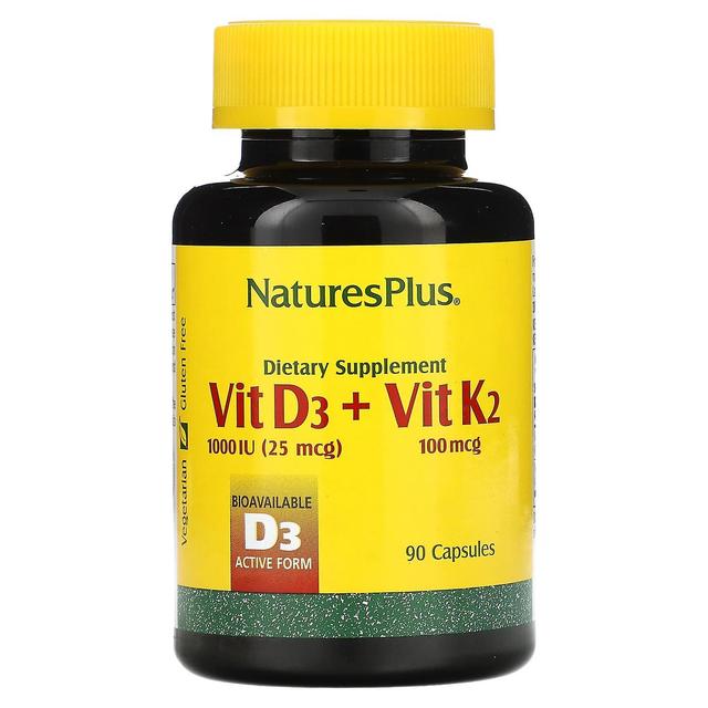 Nature's Plus NaturesPlus, Vitamina D3 + K2, 90 Cápsulas on Productcaster.