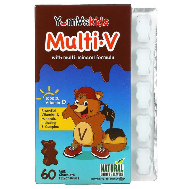 Yum-V's Yum-Vs, Multi V with Multi-Mineral Formula, Milk Chocolate , 60 Bears on Productcaster.