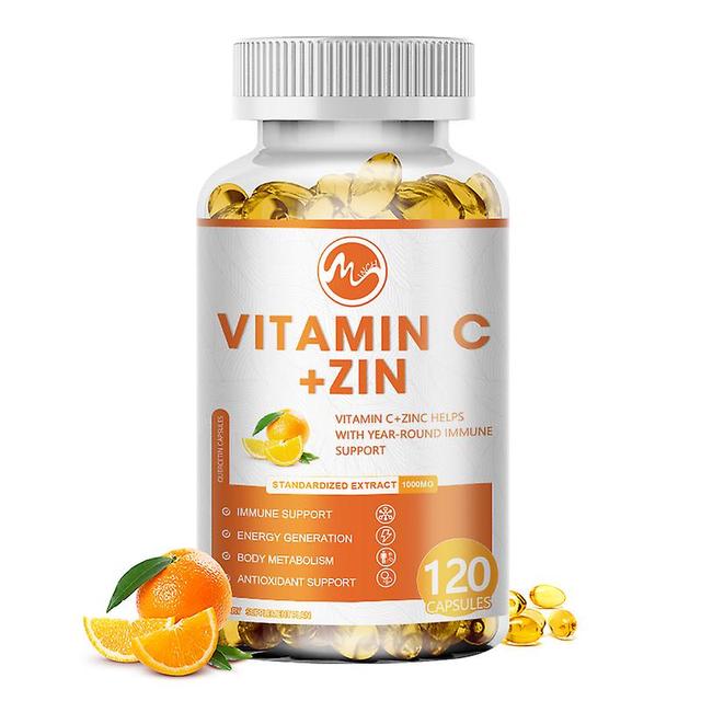 Tib Minch vitamín C 1000mg so zinkom 20mg kapsula na podporu produkcie bunkovej energie a tvorby kolagénu imunitný systém pružný 120 capsules on Productcaster.