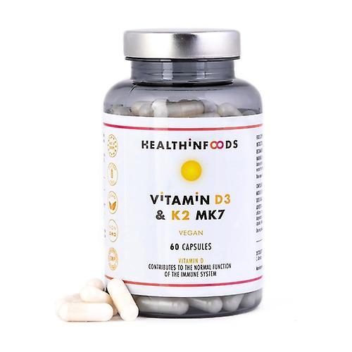 Health in Foods Vitamins D3 + K2 (MK7) 60 capsules on Productcaster.