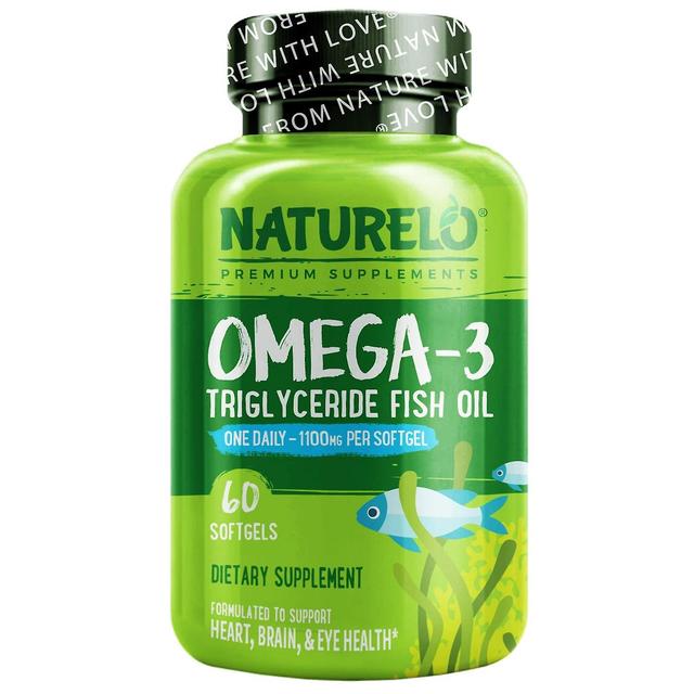 NATURELO, Omega-3 Triglyceride Fish Oil, 1,100 mg, 60 Softgels on Productcaster.