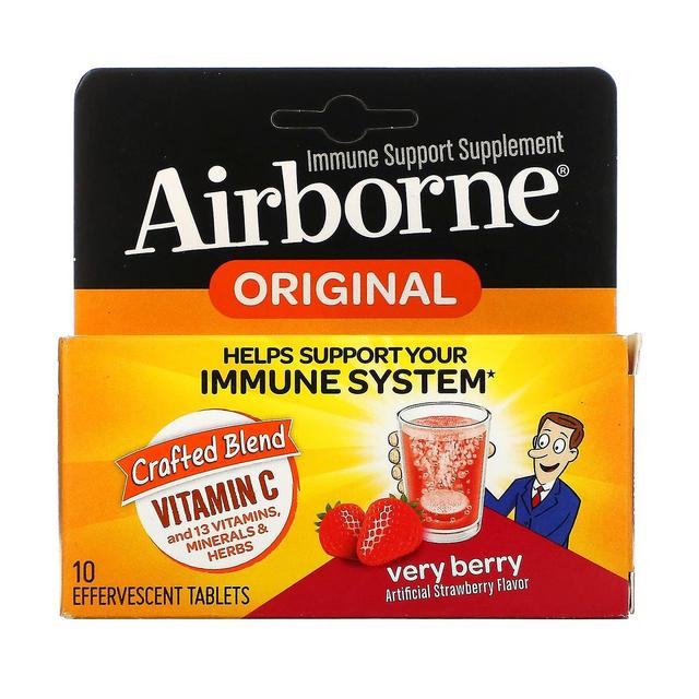 AirBorne, Immune Support Supplement, Very Berry, 10 Effervescent Tablets on Productcaster.