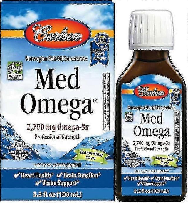 Carlson labs med omega, 2700 mg, lemon-lime flavor, 3.3 oz on Productcaster.