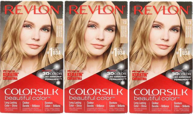 3 x Revlon Colorsilk Permanent Hair Colour - 73 Champagne Blonde on Productcaster.