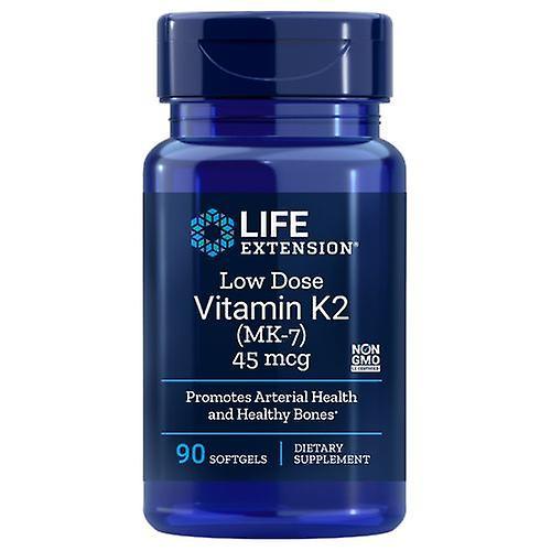 Life Extension Low Dose Vitamin K2 Menaquinone - 7 (Mk-7),45 mcg ,90 Softgels (Pack of 4) on Productcaster.