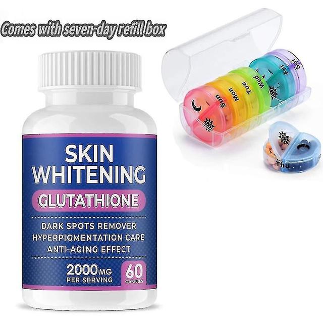 Glutathione Whitening Pills - 90 Capsules 2000 Mg Glutathione - Effective Skin Whitening Supplement 1PC on Productcaster.