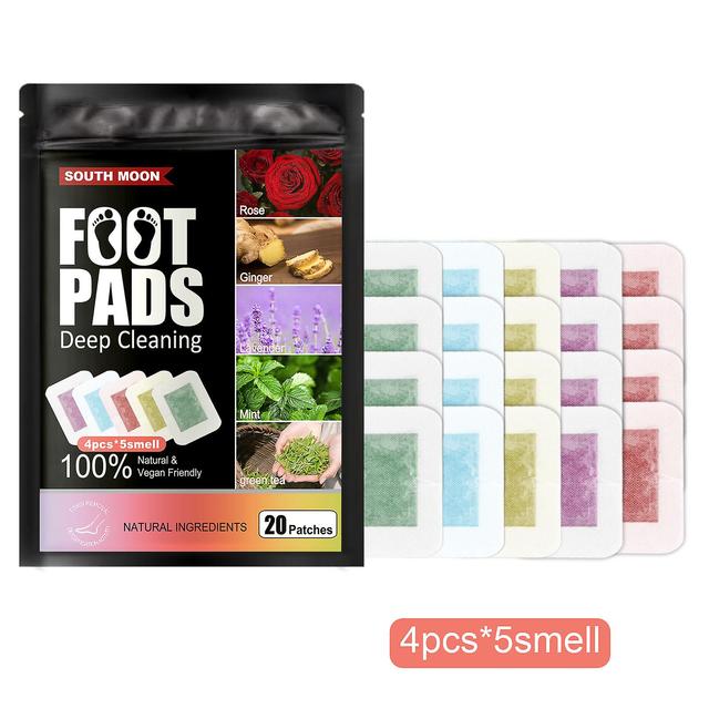 Foot Pads Upgraded Premium 2 in1, 100% All Natural Foot Patches for Increased Energy, Deep Sleep, Anti-Stress, 5 Types -Ginger,Mint,Rose,Green Tea,Lav on Productcaster.