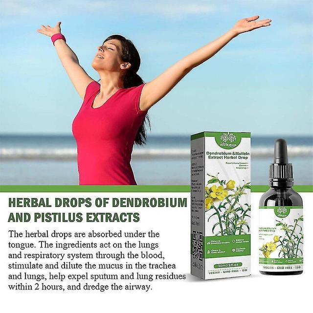 2kpl Dendrobium &; Mullein Extract Lung Powerful Cleanse Respiratory Herbal Drops AILE on Productcaster.