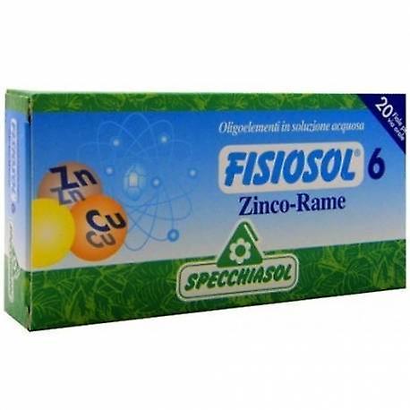 Specchiasol Fisiosol 06 Zinco Rame 20 Fiale on Productcaster.