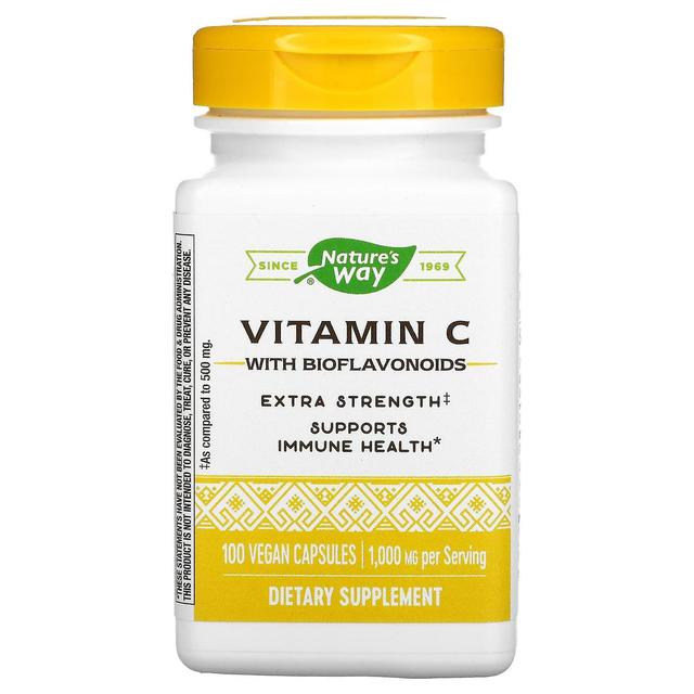 Nature's Way, Vitamin C With Bioflavonoids, Extra Strength, 1,000 mg, 100 Vegan Capsules on Productcaster.