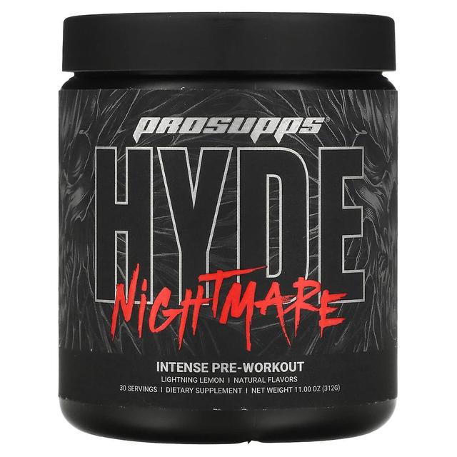 ProSupps, Hyde Nightmare, Intense Pre-Workout, Lightning Lemon, 11 oz (312 g) on Productcaster.