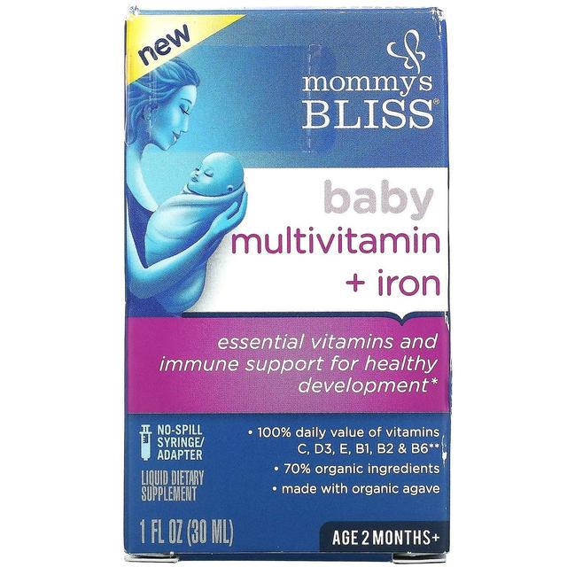 Mommy's Bliss, Baby Multivitamin + Iron, Ages 2 Months, Grape, 1 fl oz ( 30 ml) on Productcaster.