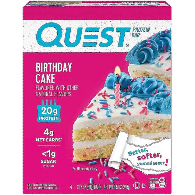 Quest Nutrition Quest protein bar pakke, bursdag kake, 4 ea on Productcaster.