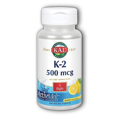 Kal K-2 ActivMelt,500 mcg ,Lemon 100 Tabs (Pack of 3) on Productcaster.