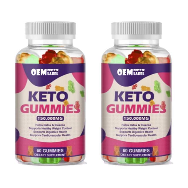 60ct Keto Diet Gummies Æblecidereddike Ketogene bjørnegummier 2PCS on Productcaster.