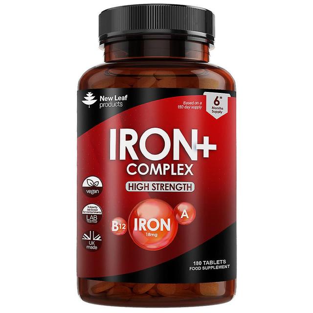 New Leaf Iron tablets complex high strength active iron supplements + vitamins c, b12 on Productcaster.