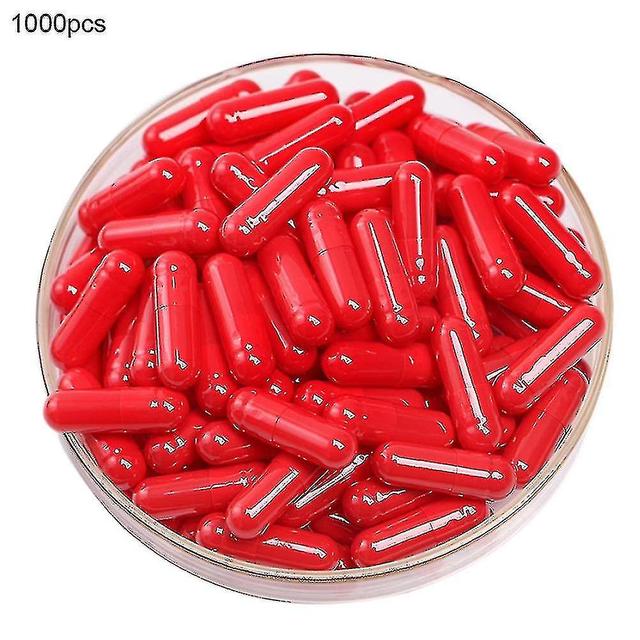 1000pcs Transparent Hollow Gelatin Empty Separated Medical Powder Capsule Shells( Color : Red ) (hy) on Productcaster.