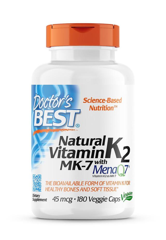 Doctor's Best Natural Vitamin K2 MK-7 mit MenaQ7 45 mcg 180 vegetarische Kapseln on Productcaster.