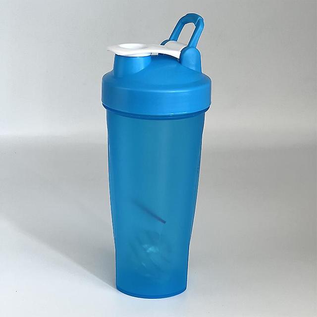 unbrand 600ml Protein Shaker Bottle Protein Powder Shake Cup For Gym Ffitness Shaker Blue 1 pc on Productcaster.