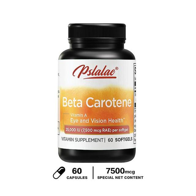 Vorallme karoten Vitamin A 25000 IE främja hud och ögon immunförsvar och antioxidant, skydda ögons hälsa och lindra trötthet i ögonen 60 Capsules on Productcaster.